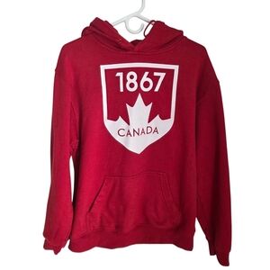 Canada 1867 Red Hoodie Size MED